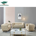 Popular Classic Old Style Sectional Modern Design Vintage Leather Chesterfield Sofa